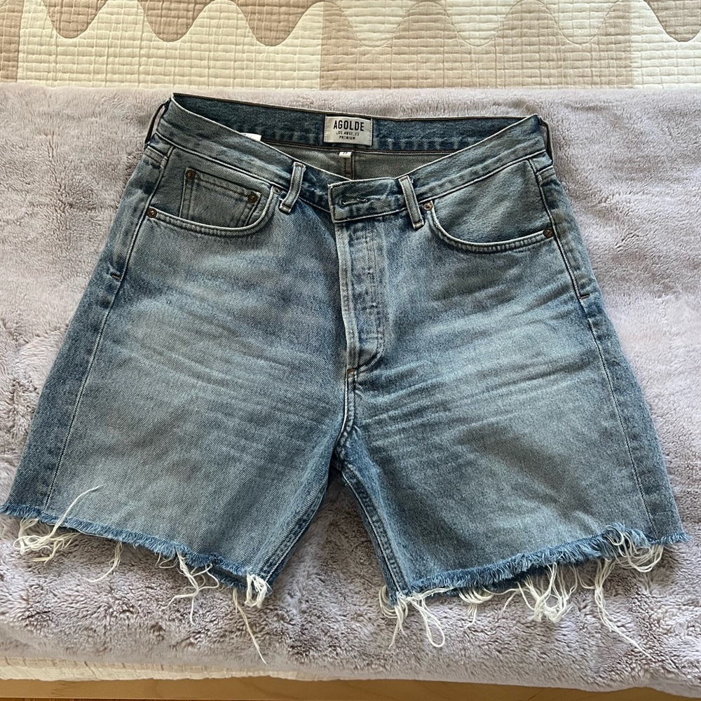 Agolde high rise jean shorts